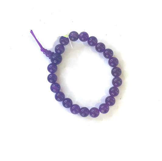 Amethyst 8mm Round Bead Bracelet