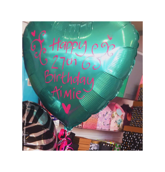 All Colours Heart Balloon - Personalised