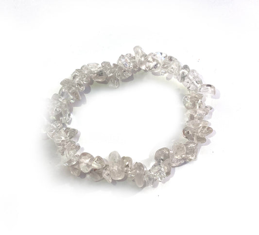Clear Quartz Chip Bead Bracelet