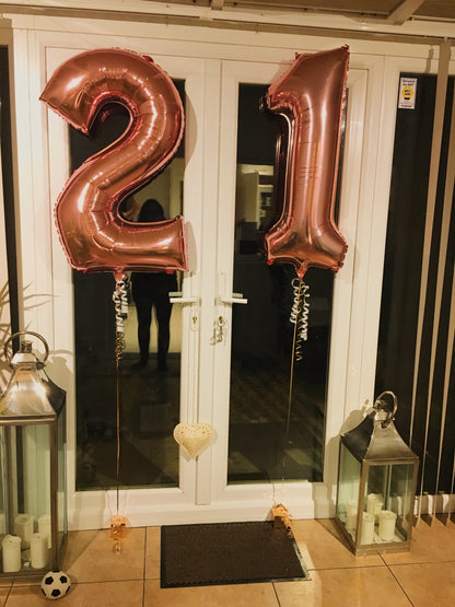 Number Balloon - Rose Gold