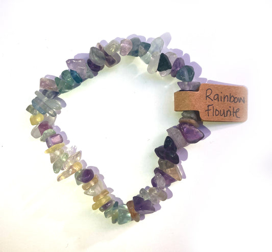 Fluorite Chip Bead Bracelet