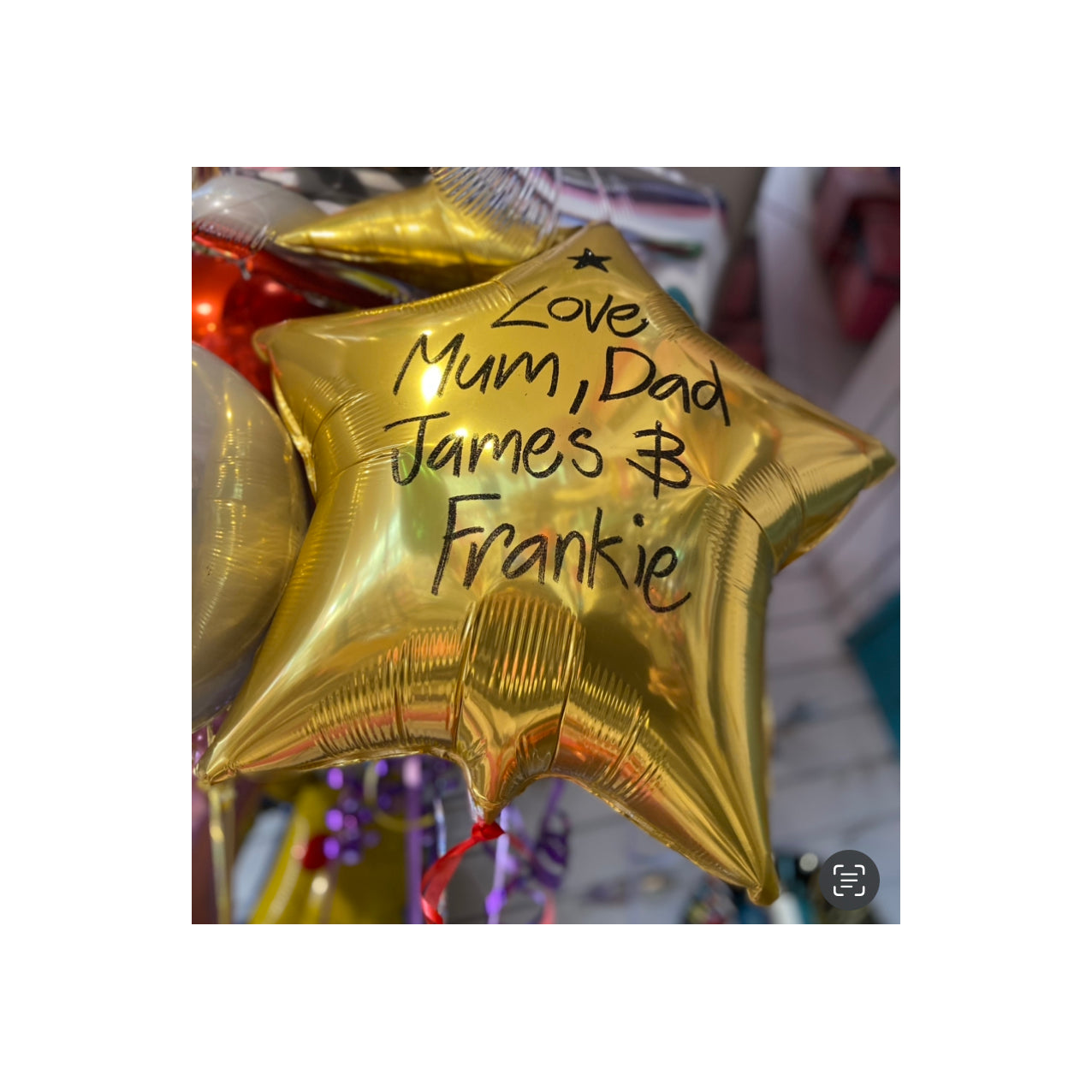 All Colours Star Balloons-Personalised