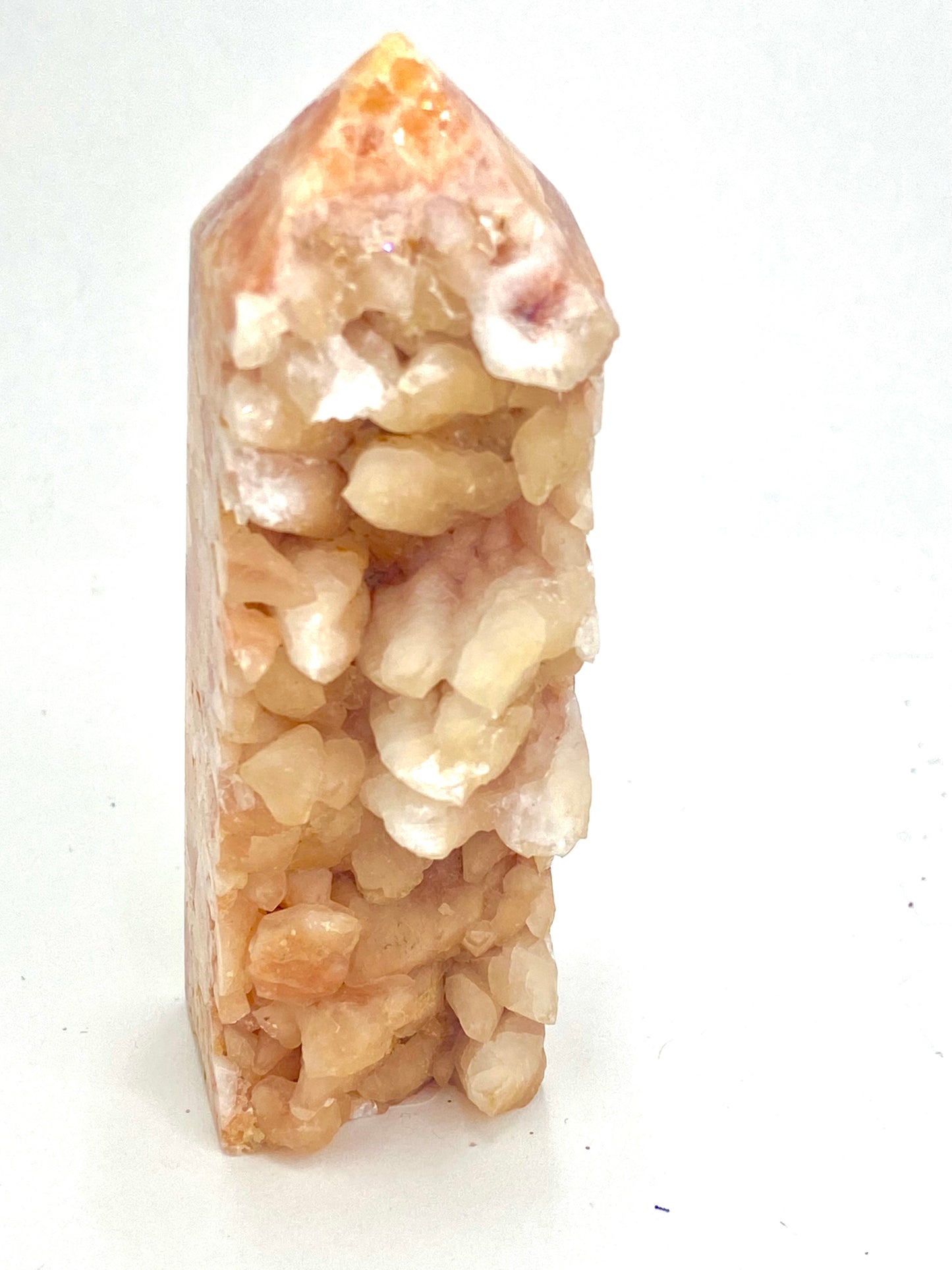 Orange Calcite Druzy Tower- Small