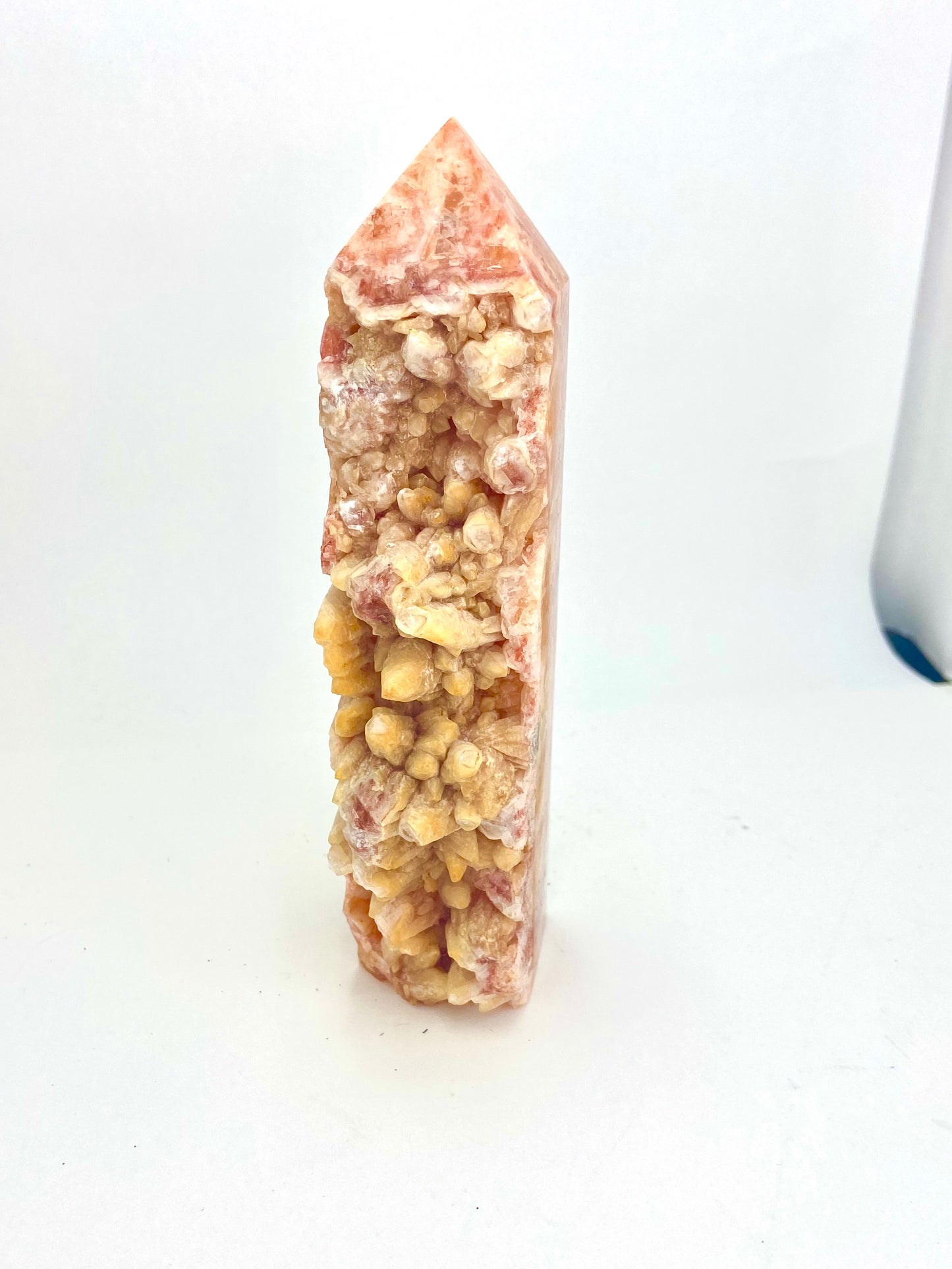 Orange Calcite Druzy Tower- Large