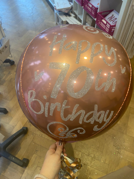 Rose Gold Orb - Personalised