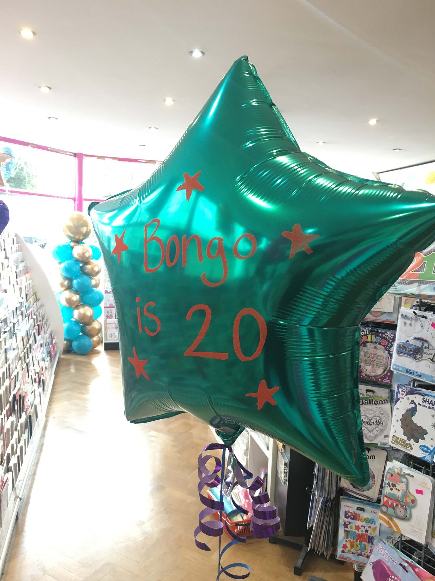 All Colours Star Balloons-Personalised