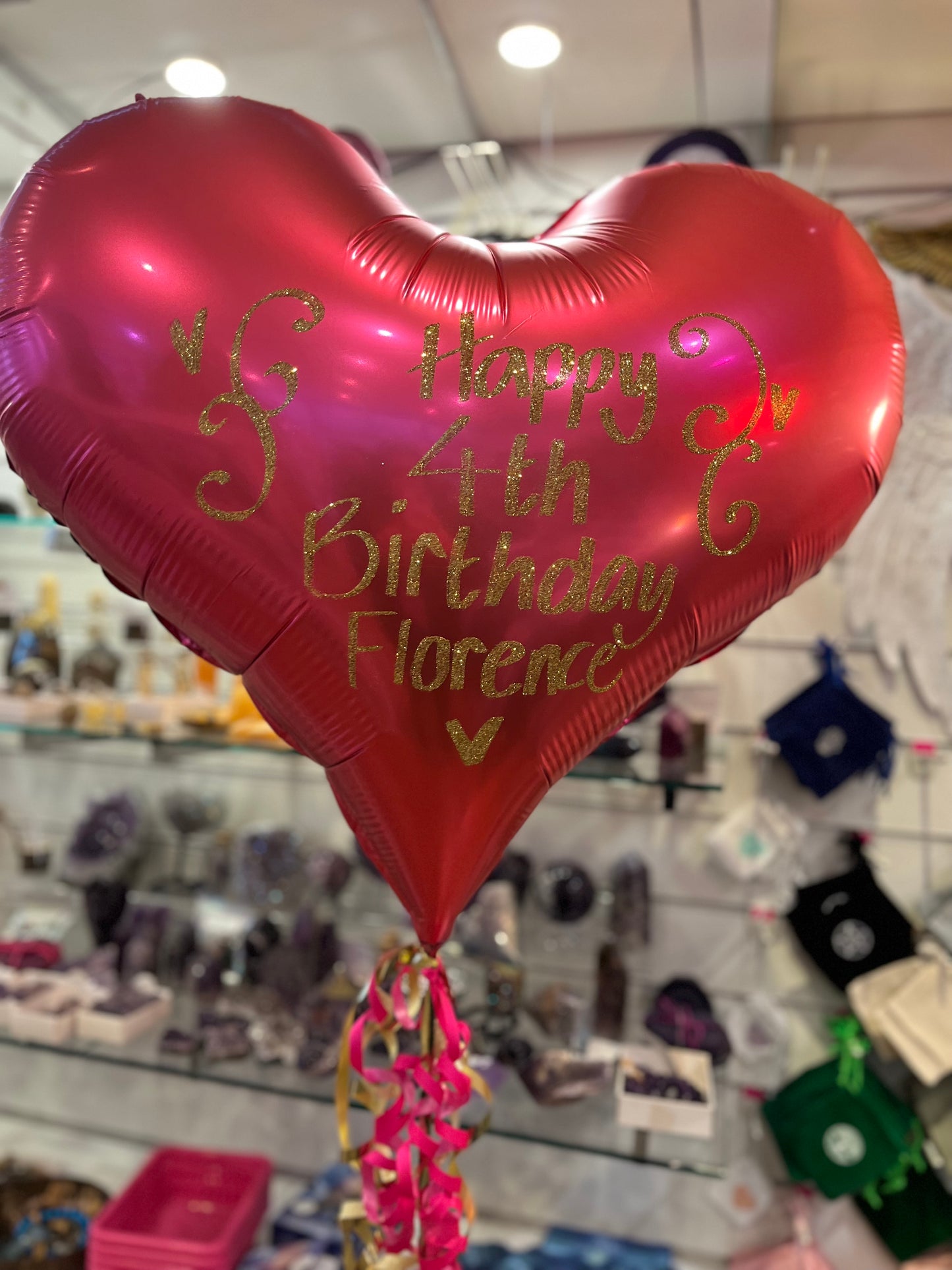 Medium Cerise Heart - Personalised