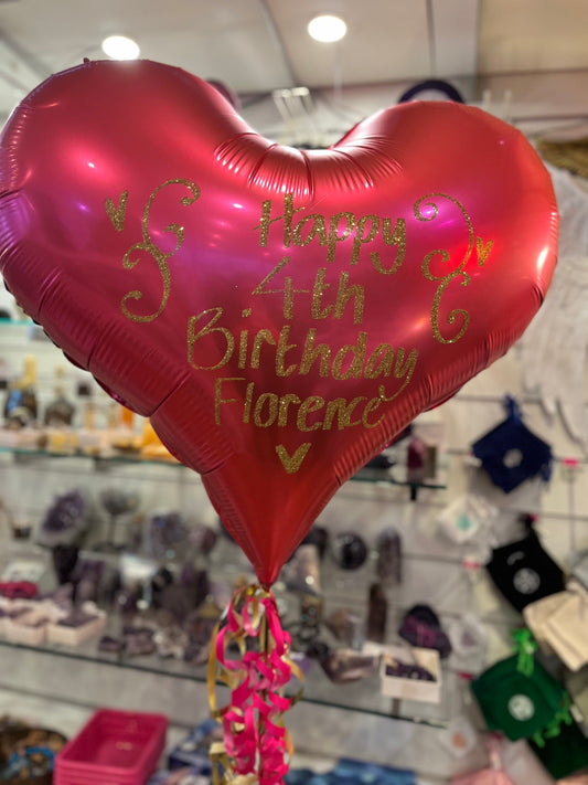 Medium Cerise Heart - Personalised