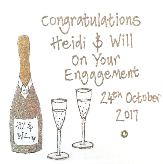 Personalised Large Card - Engagement - Bottle