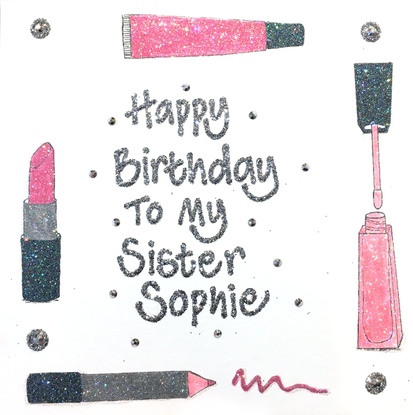 Large Personalised Card - Lipsticks