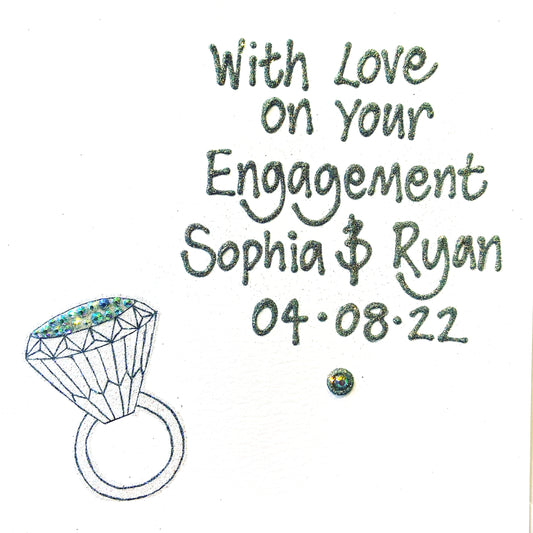 Personalised Large Card - Engagement Ring