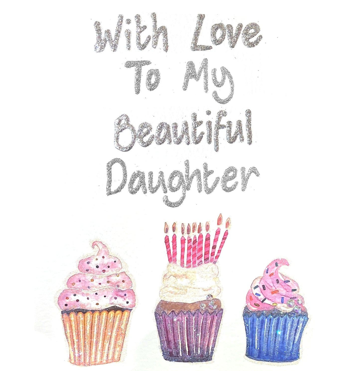 Large Personalised Card - Cupcakes WC