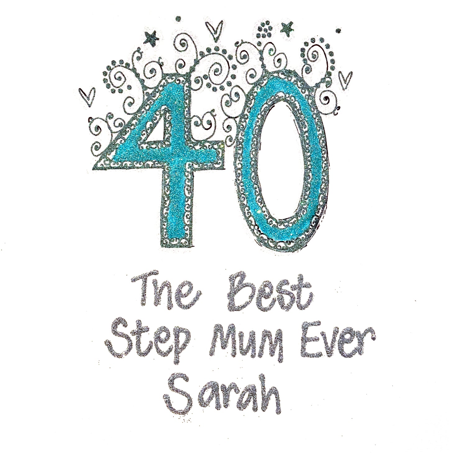 Large Personalised Card - Swirly Age