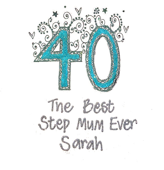 Large Personalised Card - Swirly Age