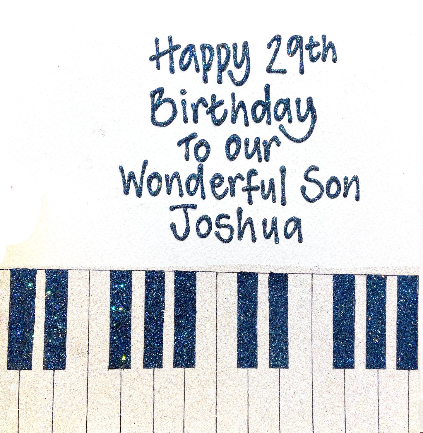 Large Personalised Card - Piano