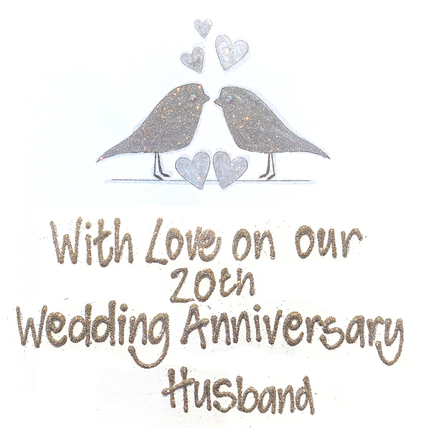 Personalised Large Card - Two Birds - Anniversary