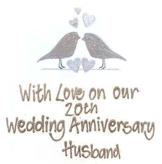 Personalised Large Card - Two Birds - Anniversary