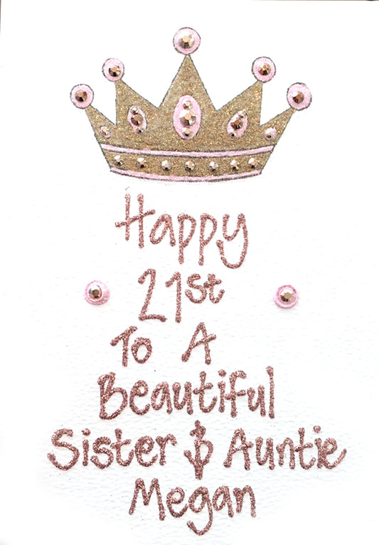 Medium Personalised Card - Crown
