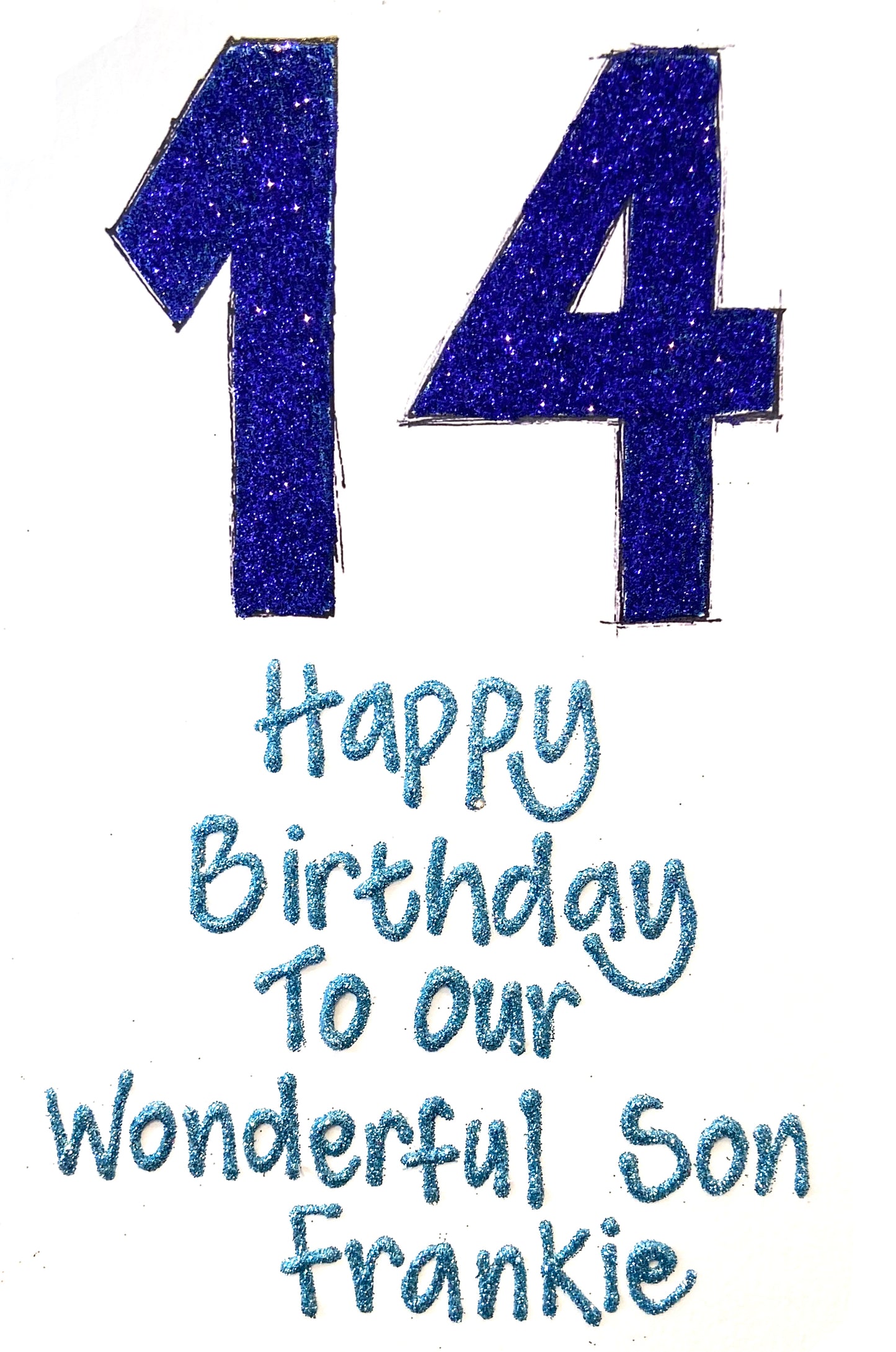 Medium Personalised Birthday Card - Age at Top