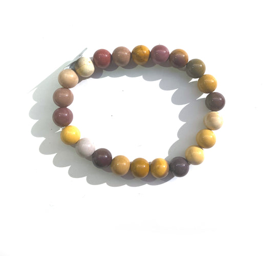 Mookaite 8mm Round Bead Bracelet