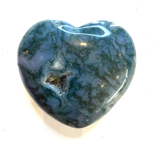 Moss Agate Heart - A