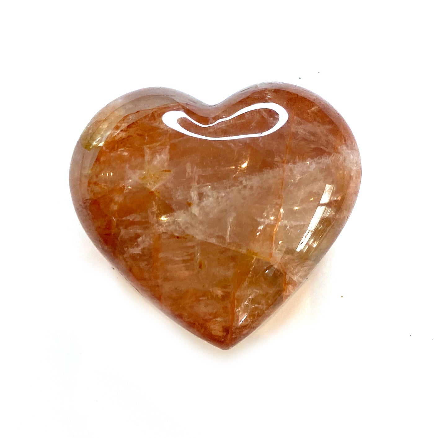 Red Hematoid Quartz - Heart - A