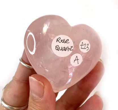 Rose Quartz Heart - A