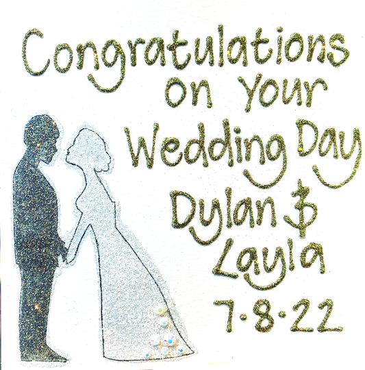 Personalised Small Card - Couple Kissing