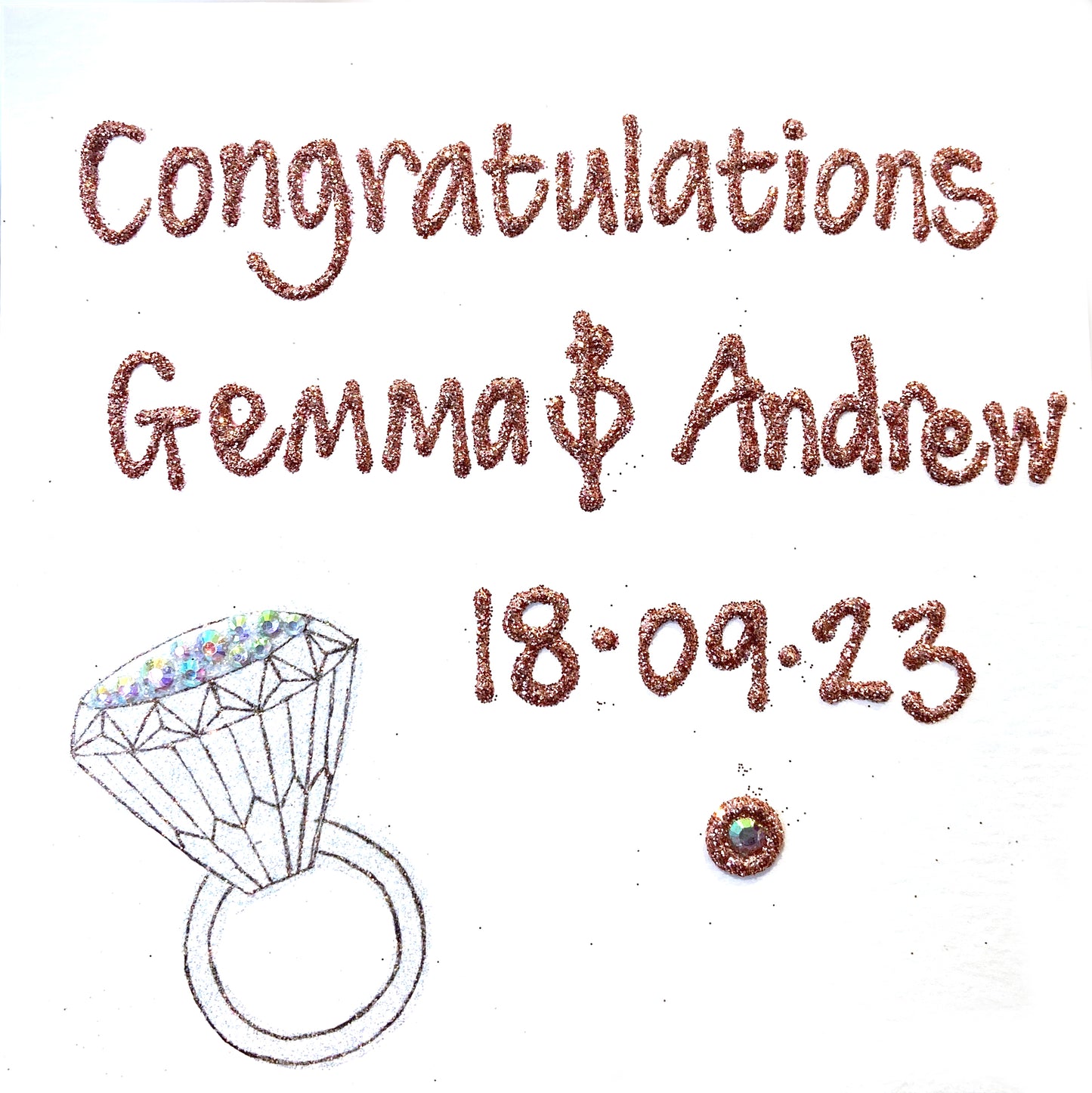 Personalised Small Card - Engagement - Ring