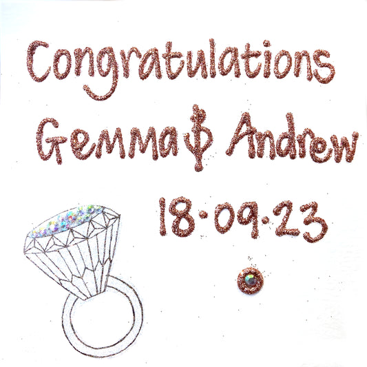 Personalised Small Card - Engagement - Ring