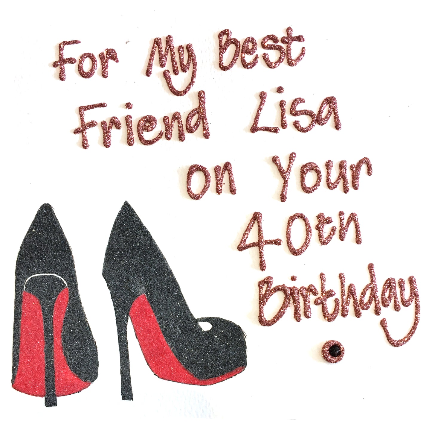 Small Personalised Birthday Card - Shoes