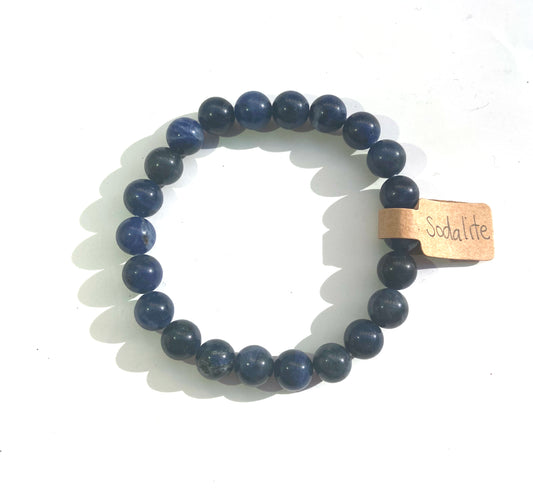 Sodalite 8mm Round Bead Bracelet