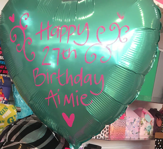 Small Mint Green Heart - Personalised