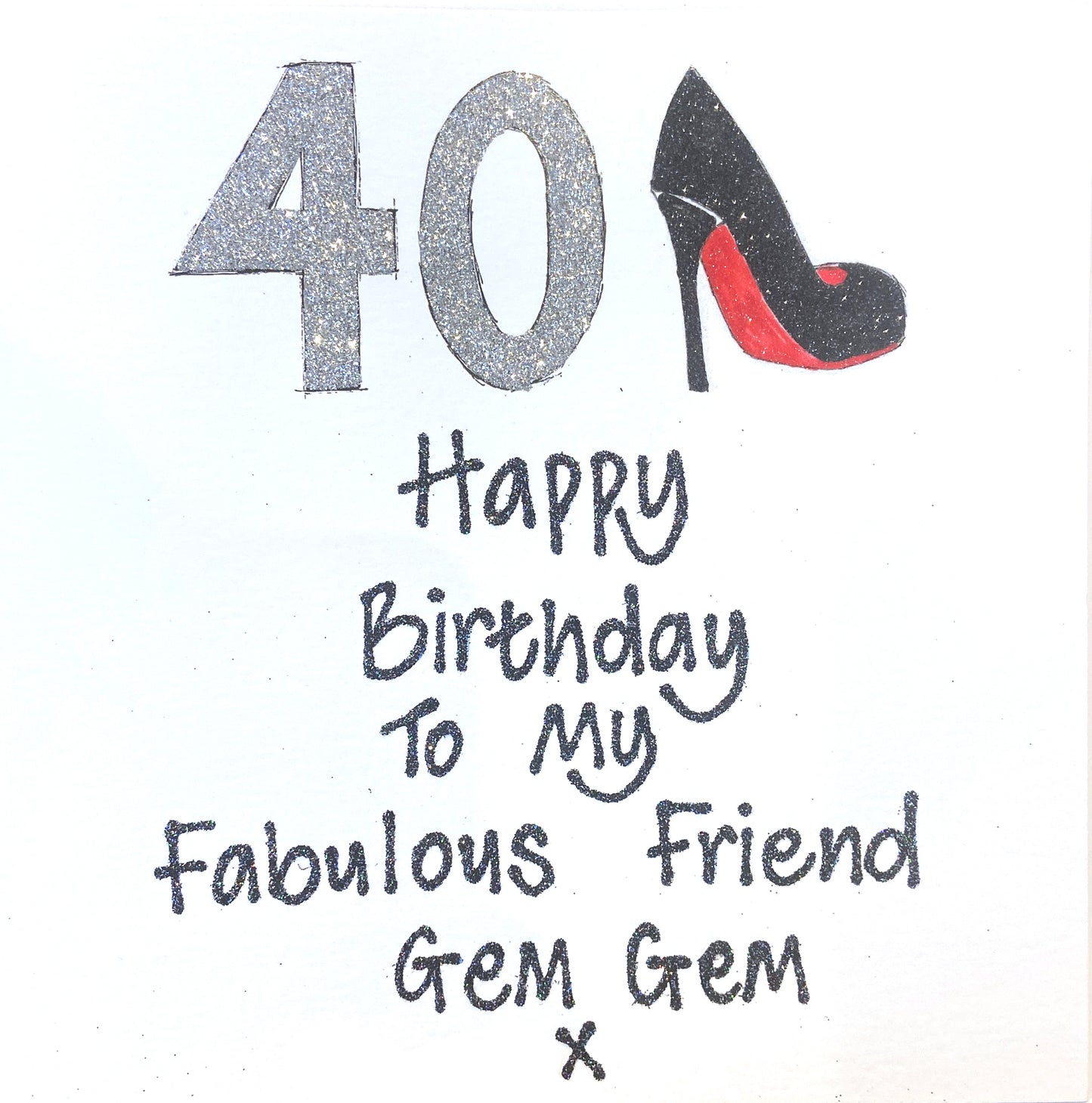Personalised Large Card - Shoe & Age