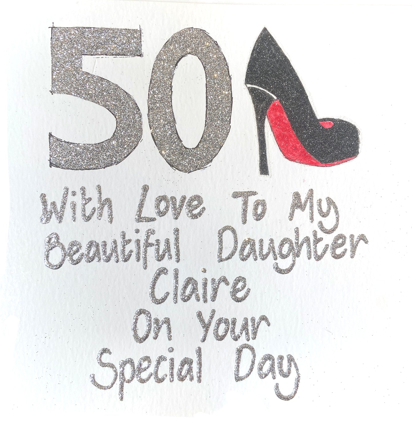 Personalised Large Card - Shoe & Age