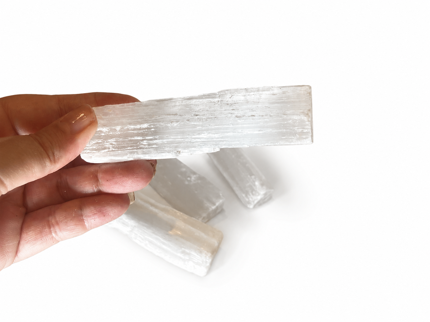 Raw selenite crystal wand approx 9-10cm