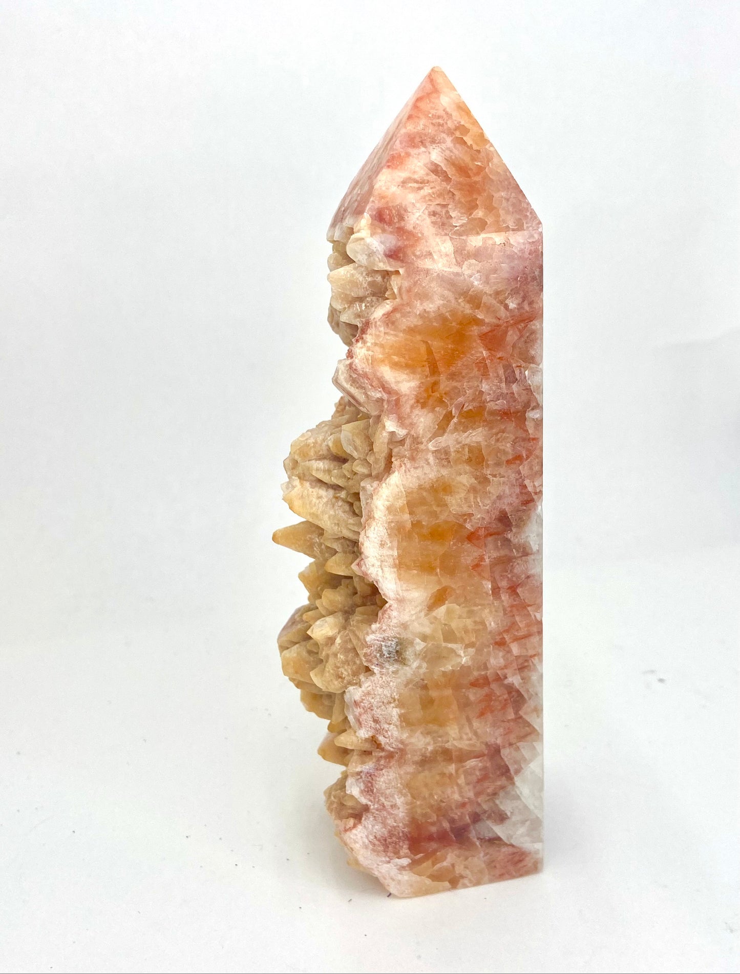 Orange Calcite Druzy Tower- Small