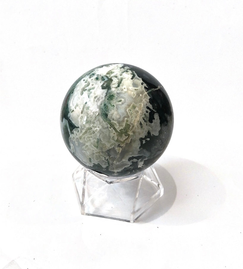 Moss Agate Crystal Sphere - B