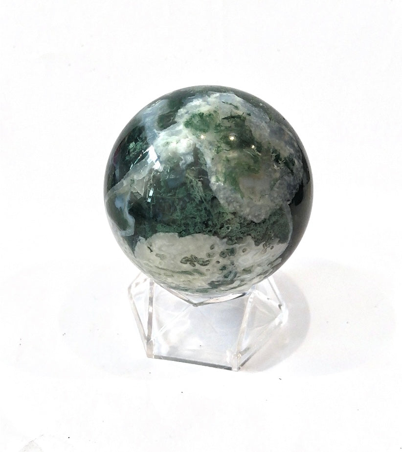 Moss Agate Crystal Sphere - B