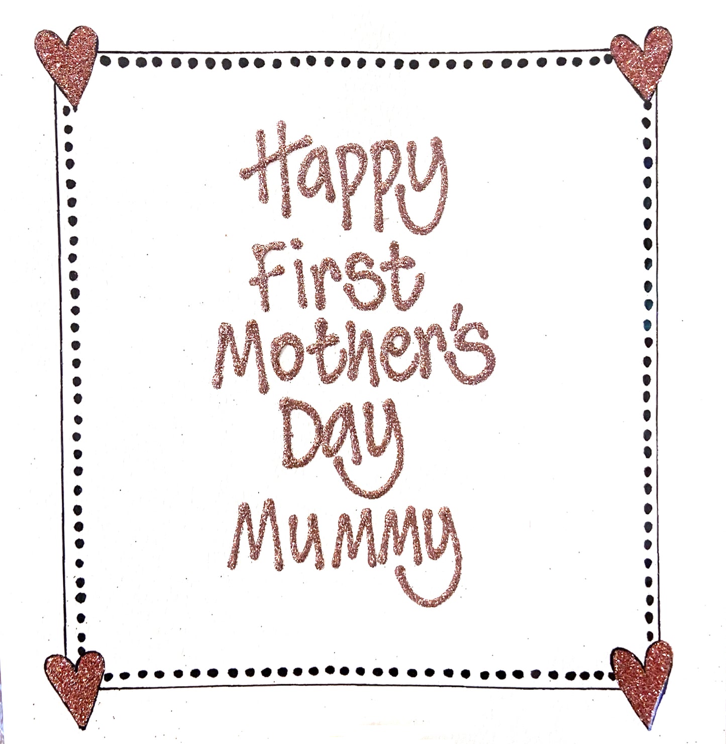 Personalised Large Card - Hearts Around - Mother's Day