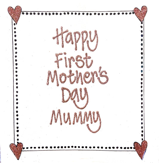 Personalised Large Card - Hearts Around - Mother's Day