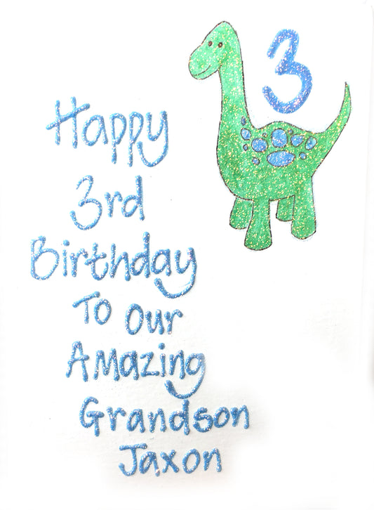 Personalised Medium Card - Dinosaur