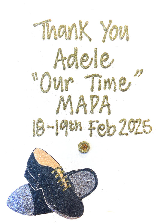 Medium Personalised Card - Tap Shoes