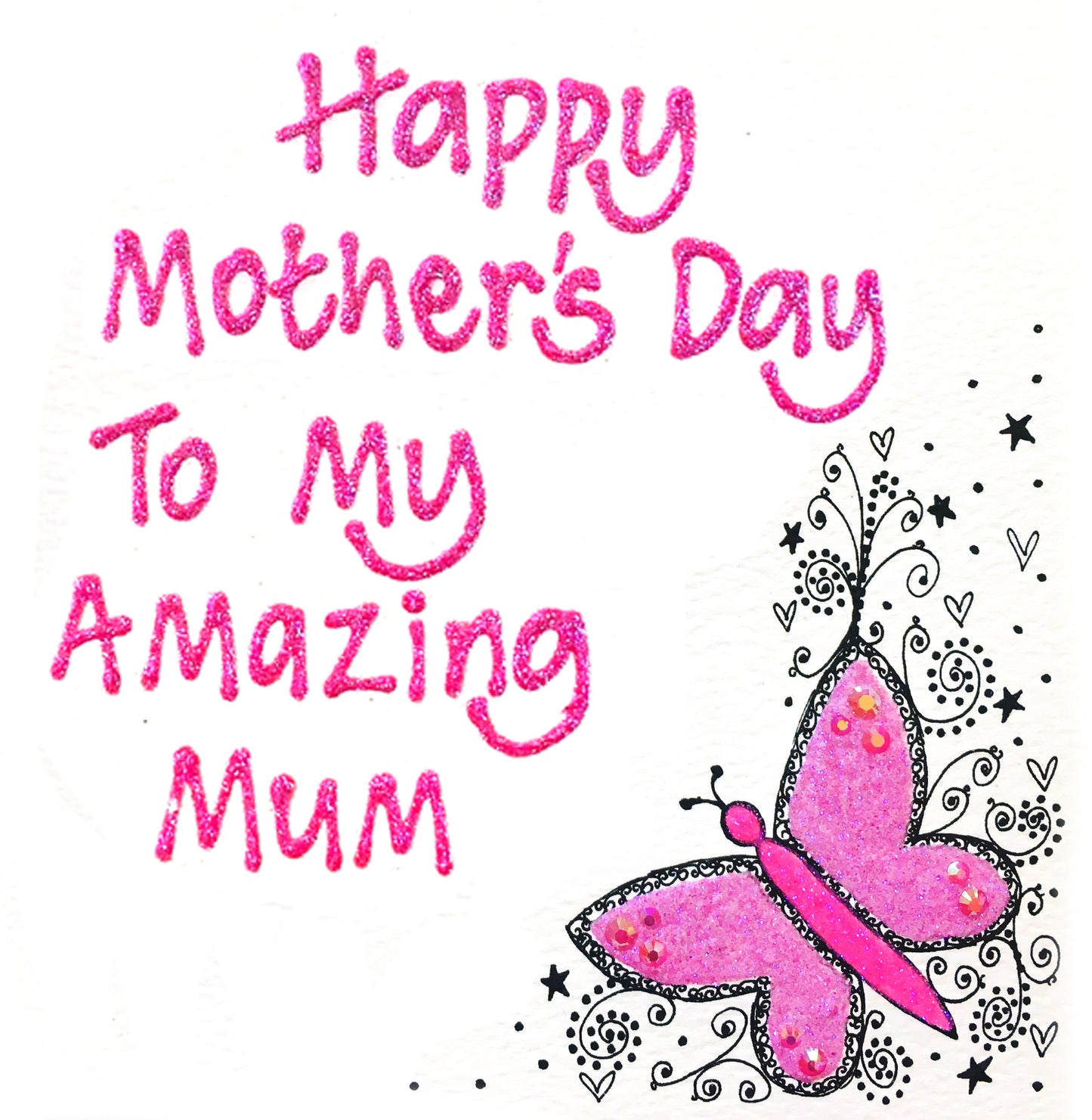 Small Personalised Card - Butterfly - Mother's Day