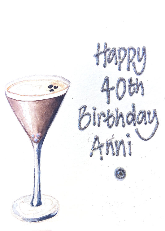 Medium Personalised Card - Espresso Martini