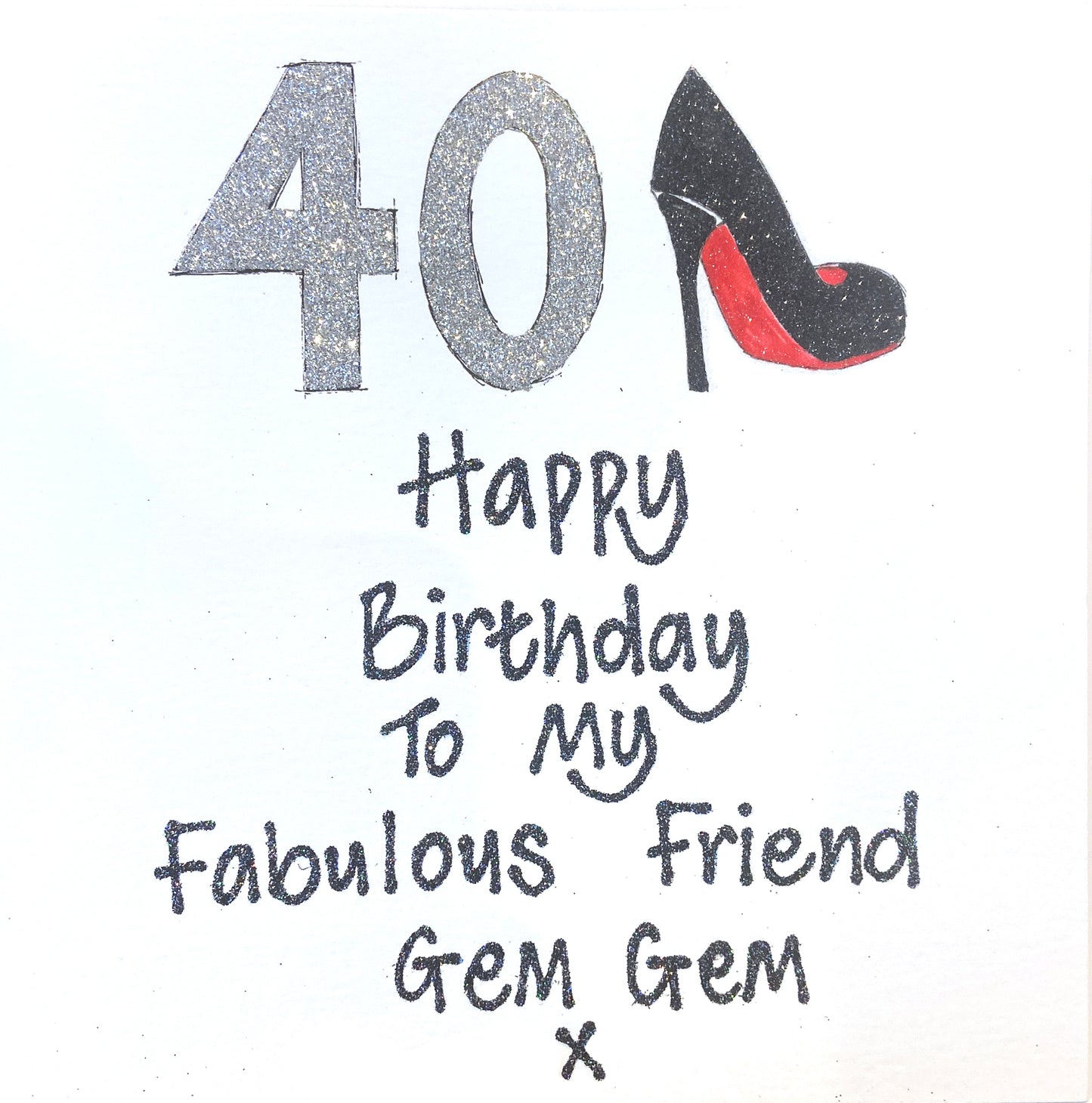 Personalised Large Card - Shoe